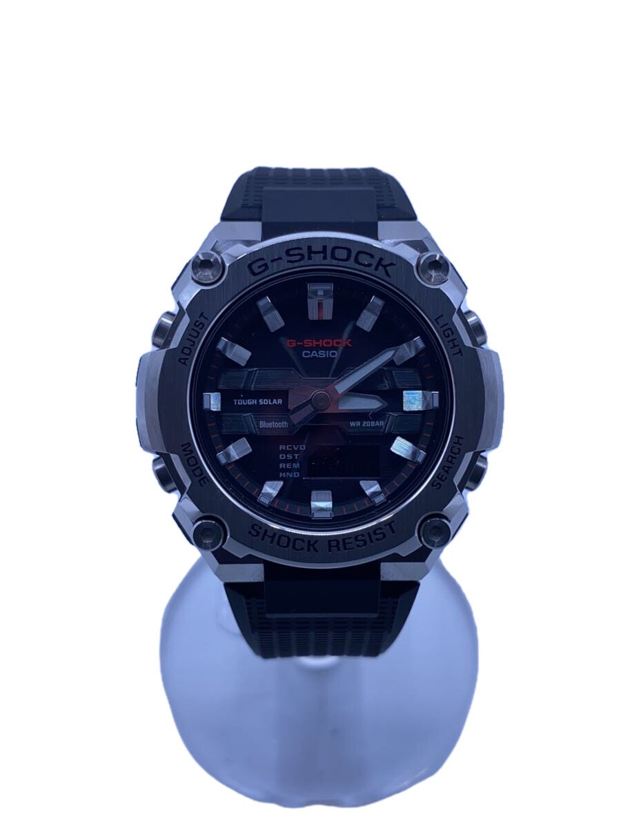 【中古】CASIO◆ソーラーウオッチ_G-SHOCK/デジアナ/BLK/BLK【服飾雑貨他】