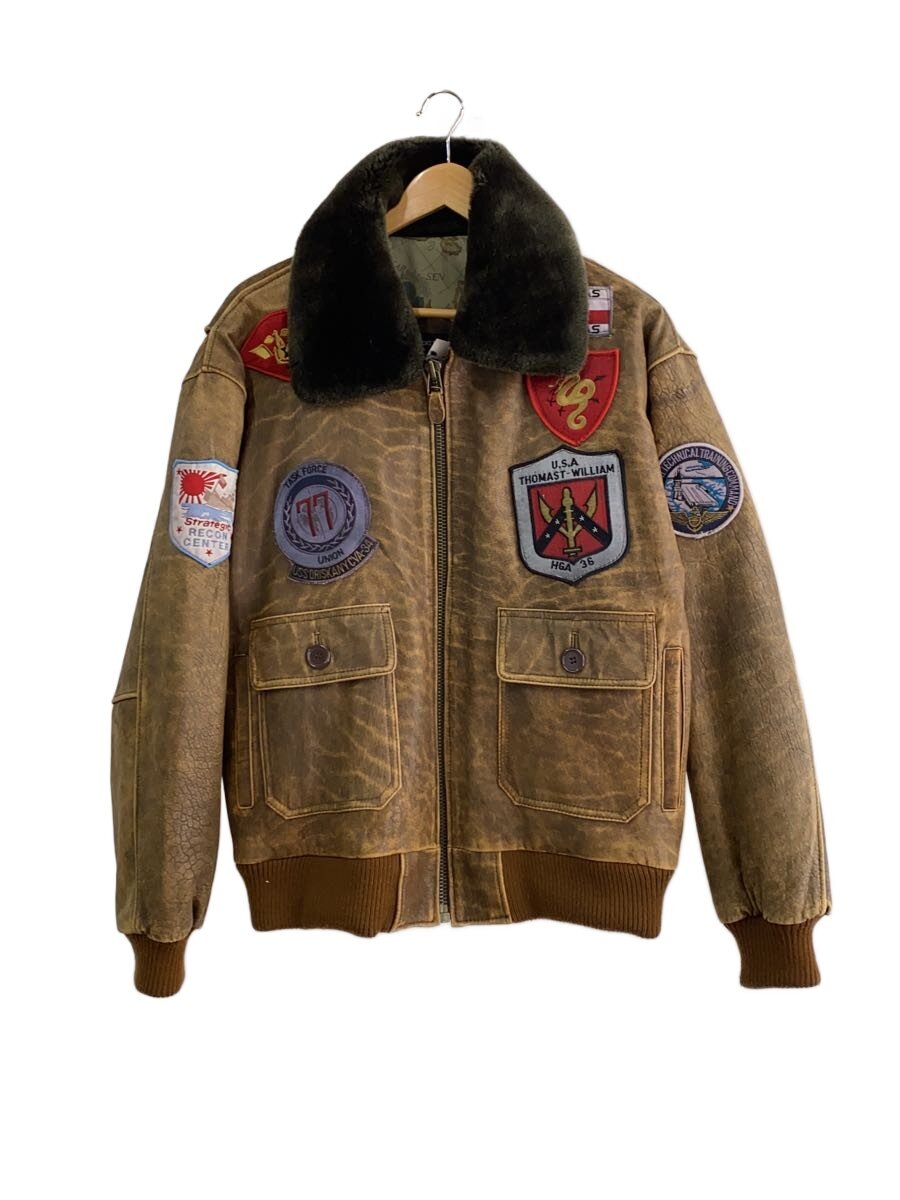 【中古】U.S.NAVY◆フライトジャケット/L/羊革/BRW/G-1【メンズウェア】|2nd STREET 店