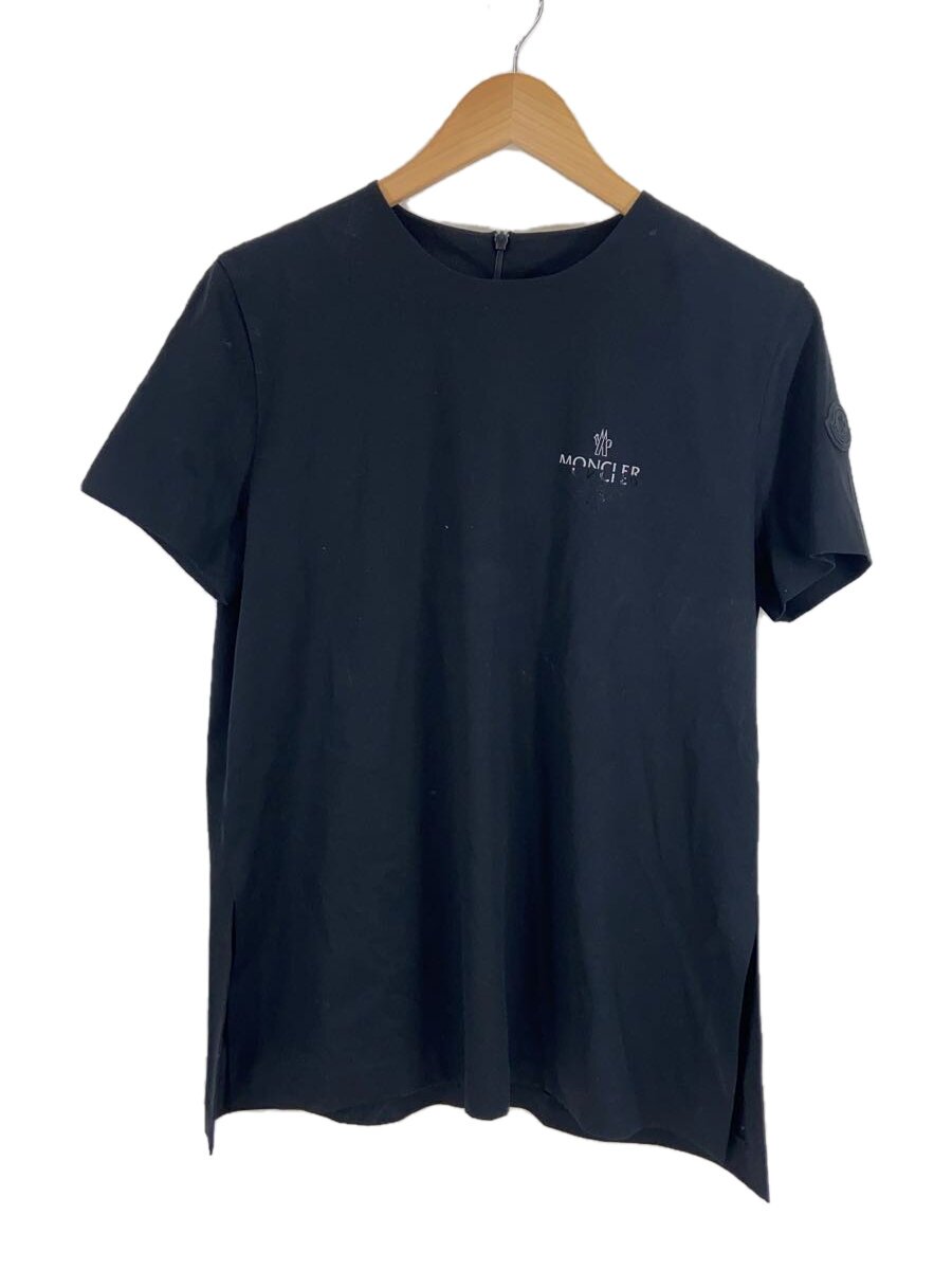 【中古】MONCLER◆ロゴタイプ チャック付き添い人 プルオーバー/プルオーバー/M/綿織物/BLK/J10938C00001//【レディースお召しもの】