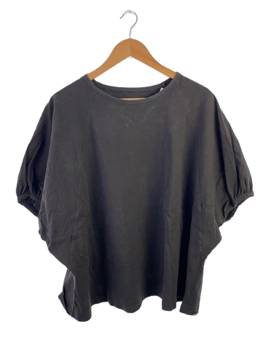 【中古】nest Robe◆半袖カットソー/FREE/綿織物/BLK/無地/01252-1084【レディース御召しもの】
