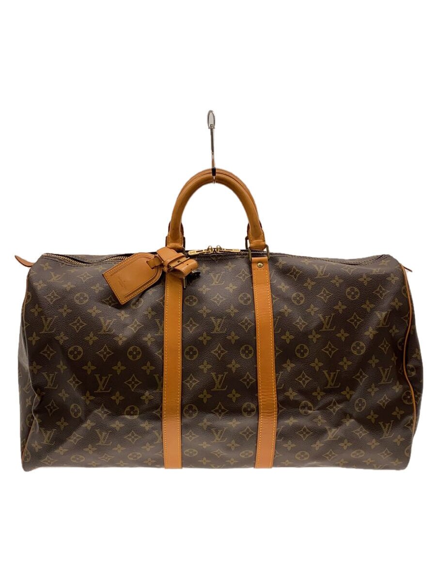 【中古】LOUIS VUITTON◆キーポル55_モノグラム・帆布_BRW/PVC/BRW【御徒面子】