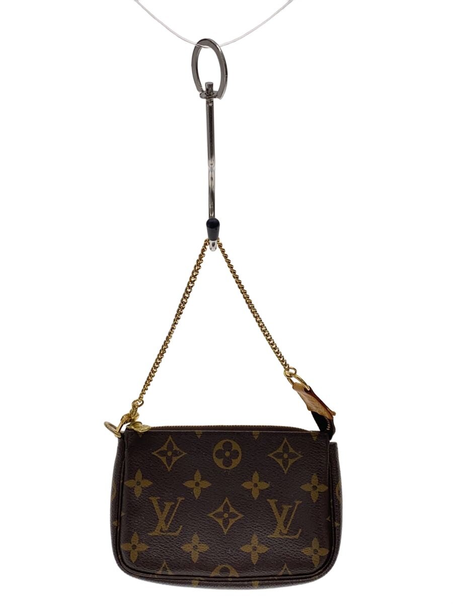 【中古】LOUIS VUITTON◆ミニ・ポシェット・アクセソワール/ポーチ/M60153/モノグラム・キャンバス_T&B/PVC/BRW/LV【バッグ】|2nd STREET 店