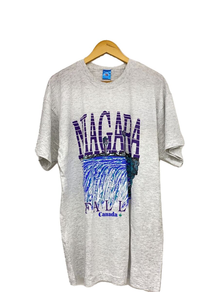 【中古】FRUIT OF THE LOOM◆90s/NIAGARA/USA製/シングル編み目/プルオーバー/XL/綿織物/GRY/刷り上げる【メンズウェア】