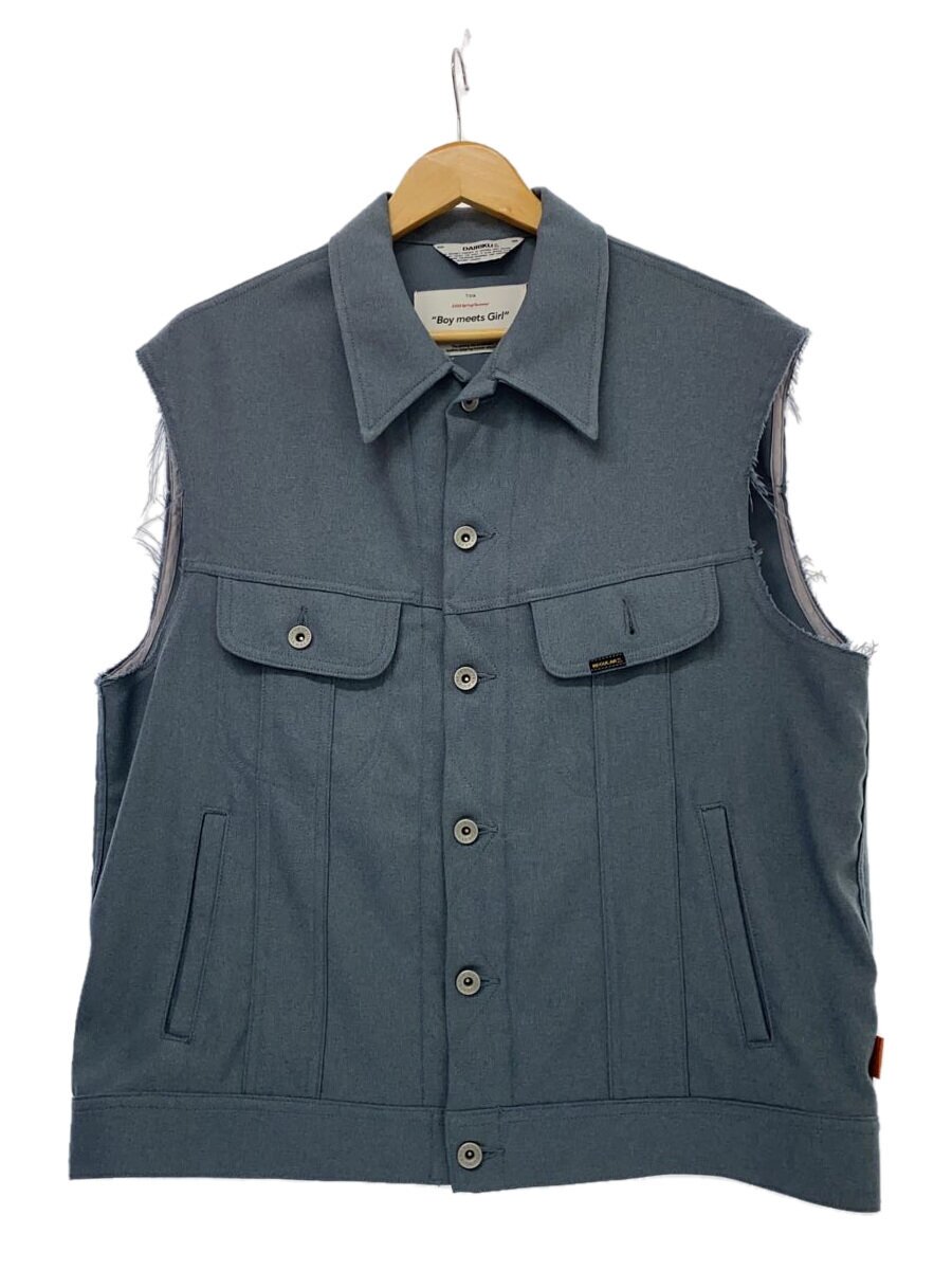 【中古】DAIRIKU◆22ss/REGULAR POLYESTER VEST/より良い/M/ポリエステル/BLU22SS P-2【メンズウェア】