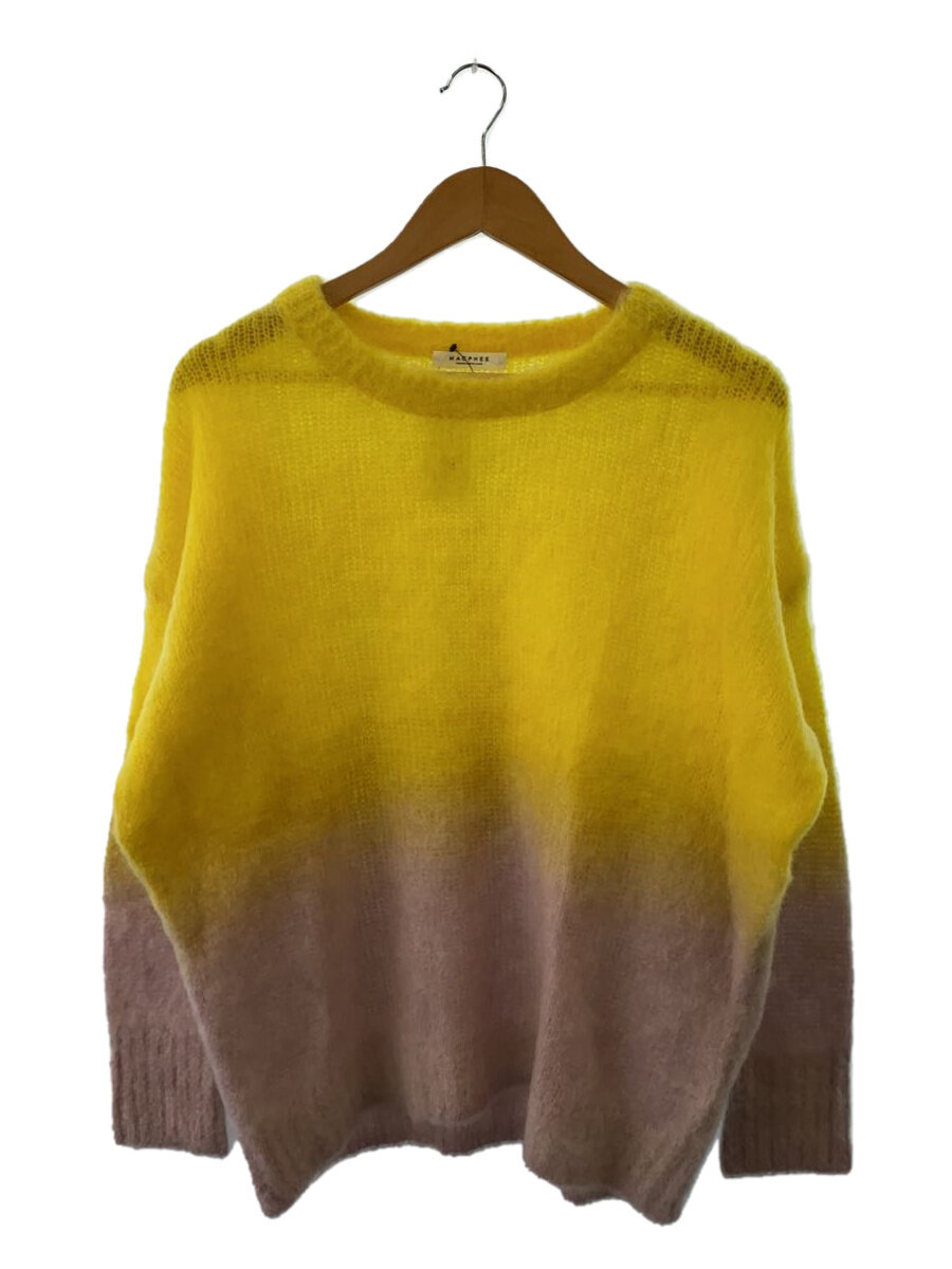 【中古】MACPHEE◆ディップダイモヘヤクルーネックプルオーバーニット・セーター(厚手)/S/モヘア/YLW【レディースウェア】|2nd STREET 店