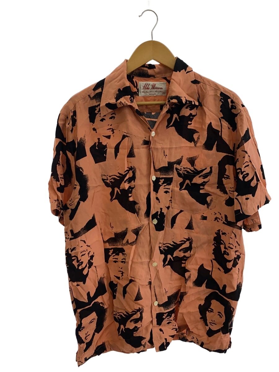 【中古】Aloha Blossom◆VENUS SALMON PINK/アロハシャツ/44/人絹/PNK/AB-0011010107//【メンズウェア】
