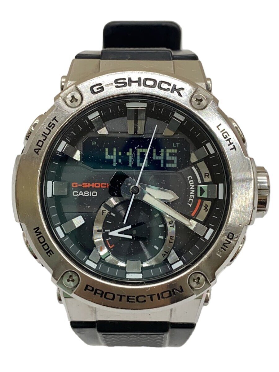 【中古】CASIO◆ソーラーウオッチ・G-SHOCK/デジアナ/BLK/BLK//【服飾雑貨他】