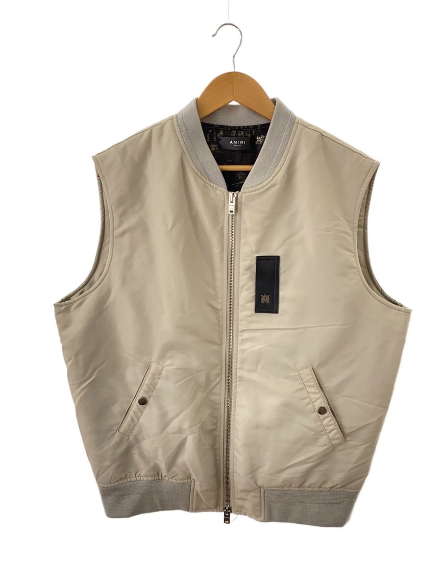【中古】AMIRI◆NYLON BOMBER VEST/メタルロゴ/レザーパッチ/中綿ナイロンベスト/XL/ナイロン//【メンズウェア】|2nd STREET 店