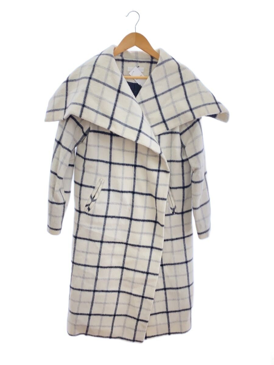 【中古】Eimee Law◆厚地の外套/M/羊毛/WHT/照合のしるし【レディース御召しもの】