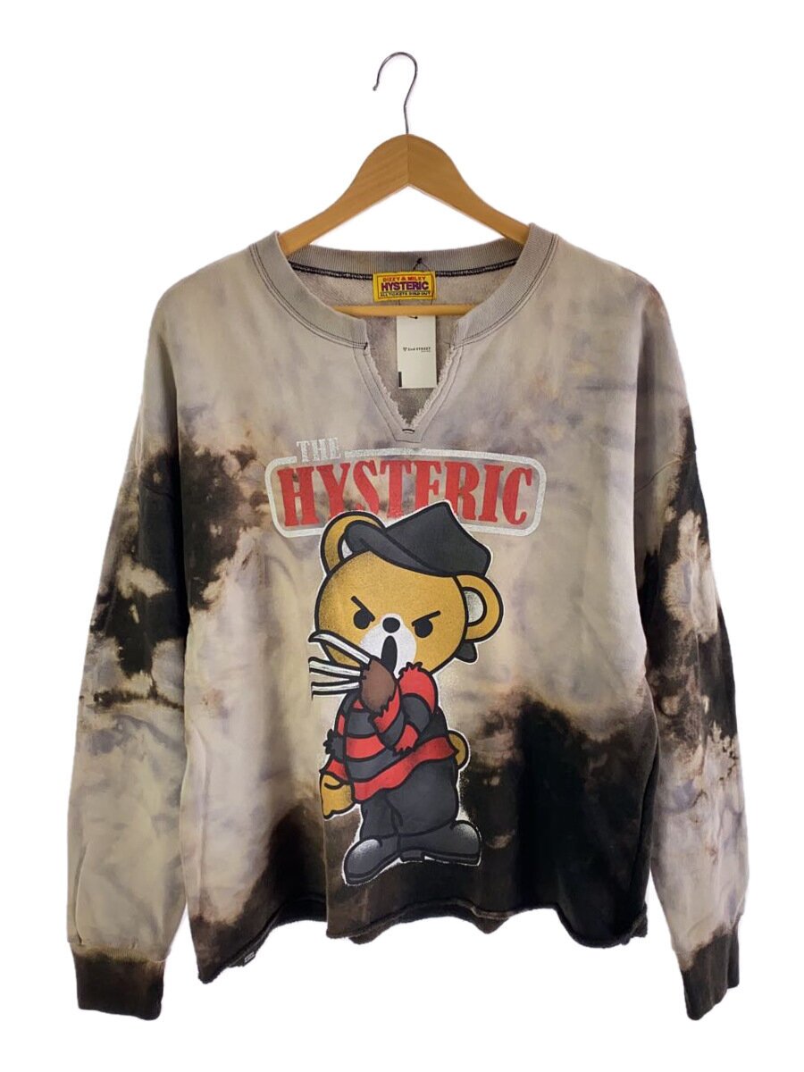 【中古】HYSTERIC GLAMOUR◆HYS STREET オーバーサイズスウェット/FREE/綿織物/総柄/01213CS12//【レディースお召しもの】