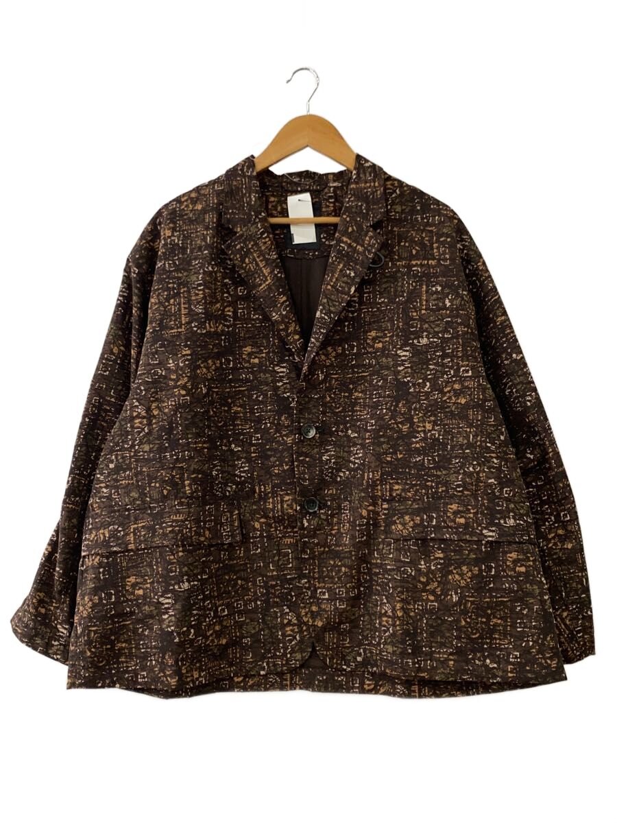 【中古】DAIWA PIER39◆TECH 2B JACKET BATIK/上衣/S/ポリエステル/BRW/総柄/BJ-56023//【メンズウェア】