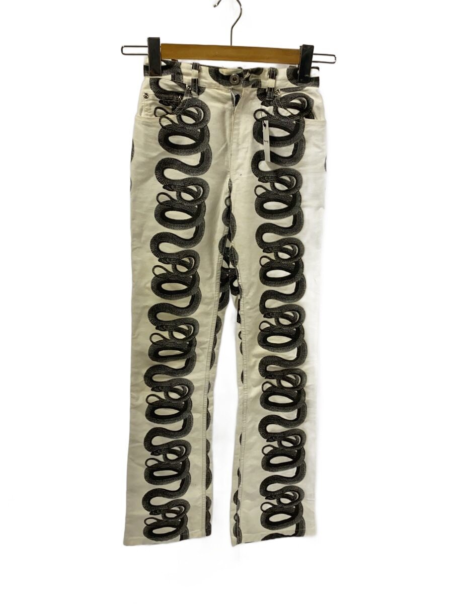 【中古】Hysterics◆SNAKE PANT/汚れた状態有/下つ方/S/綿織物/WHT/3AP-2591【レディースお召しもの】
