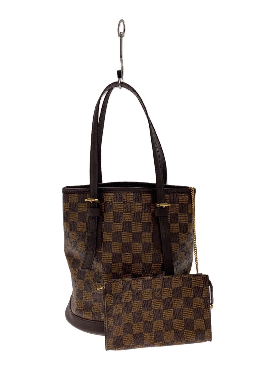 【中古】LOUIS VUITTON◆マレ_ダミエ・エベヌ_BRW/PVC/BRW【御徒面子】