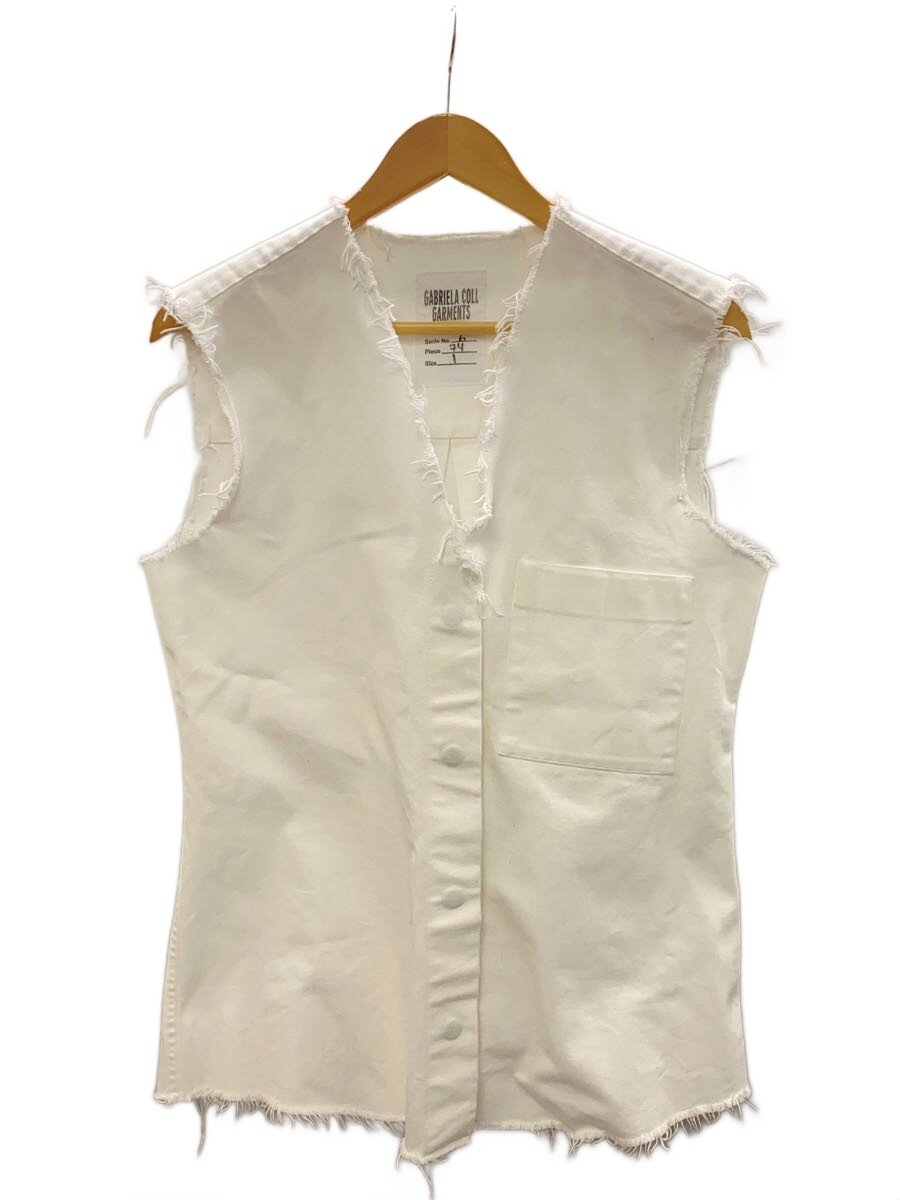 【中古】GABRIELA COLL GARMENTS◆ベスト/1/コットン/WHT/無地/Serle 6/カットオフ【レディースウェア】｜2ｎｄ STREET 店
