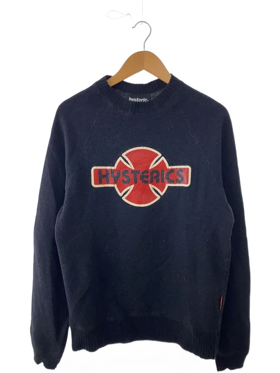 【中古】HYSTERIC◆ニット・セーター(厚手)/L/ウール/BLK/プリント【メンズウェア】|2nd STREET 店