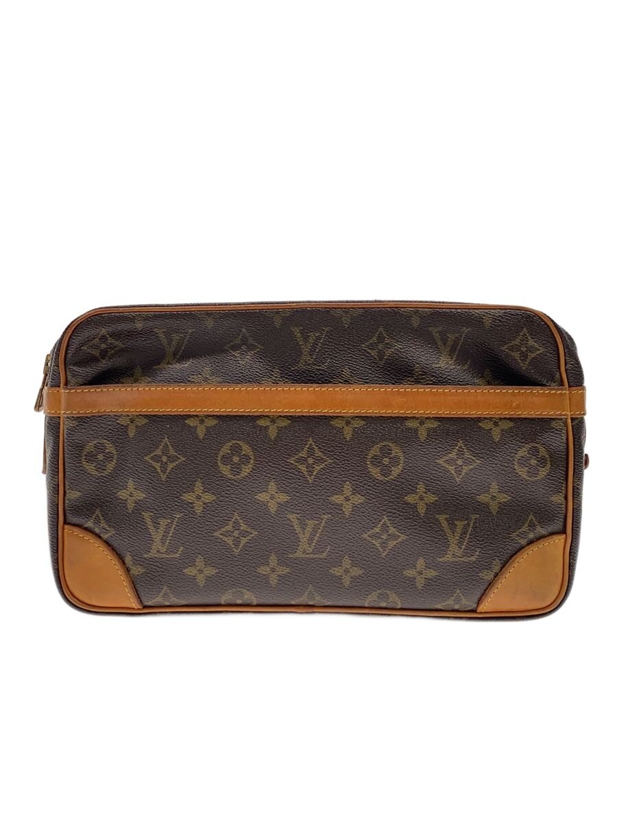 【中古】LOUIS VUITTON◆コンピエーニュ28_モノグラム・帆布/PVC/BRW/総柄【御徒面子】
