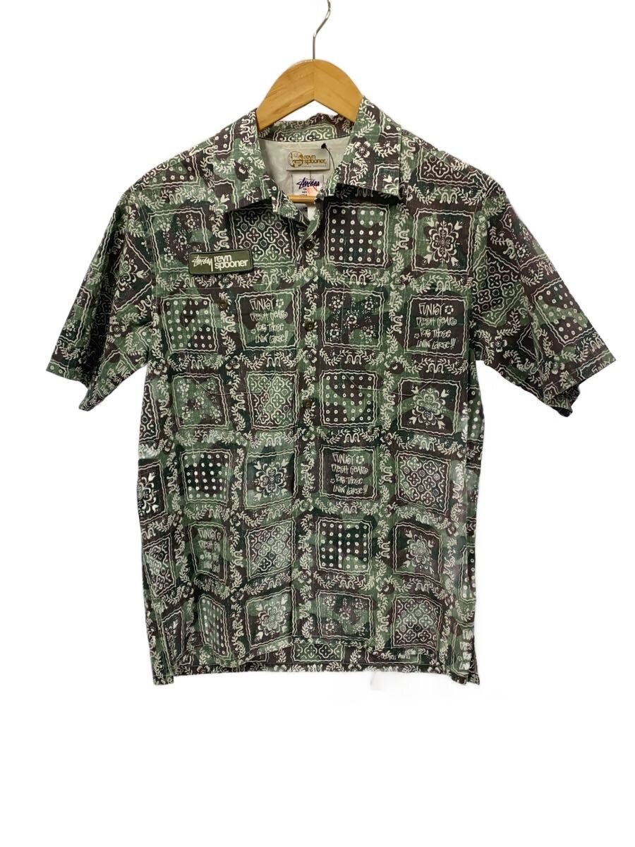 【中古】STUSSY◆半袖プルオーバー/S/綿織物/GRN/家鴨フラ【メンズウェア】