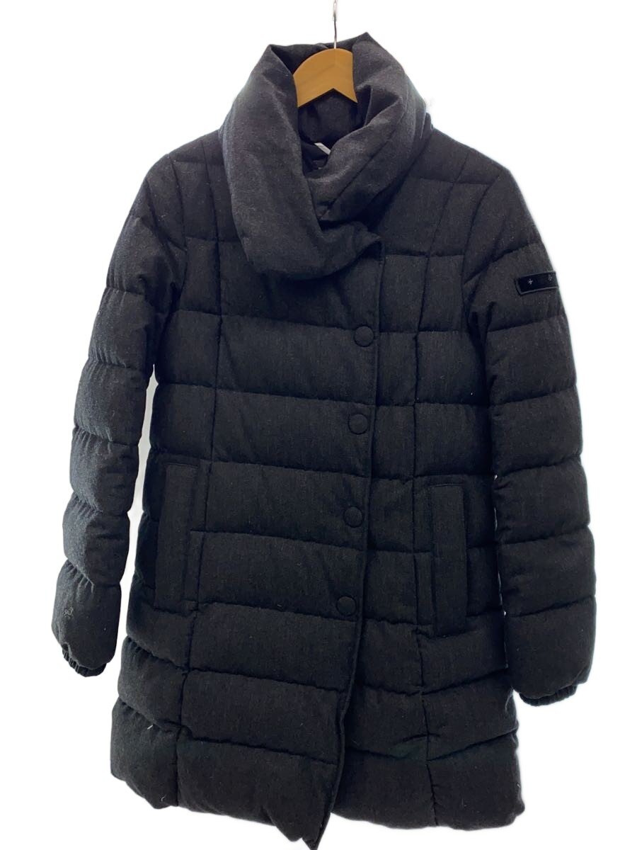 【中古】TATRAS◆ロングダウンジャケット/2/羊毛/BLK/LTA3SH4228//【レディースお召しもの】