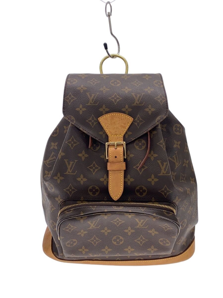 【中古】LOUIS VUITTON◆モン掏摸_モノグラム・帆布/PVC/BRW【御徒面子】