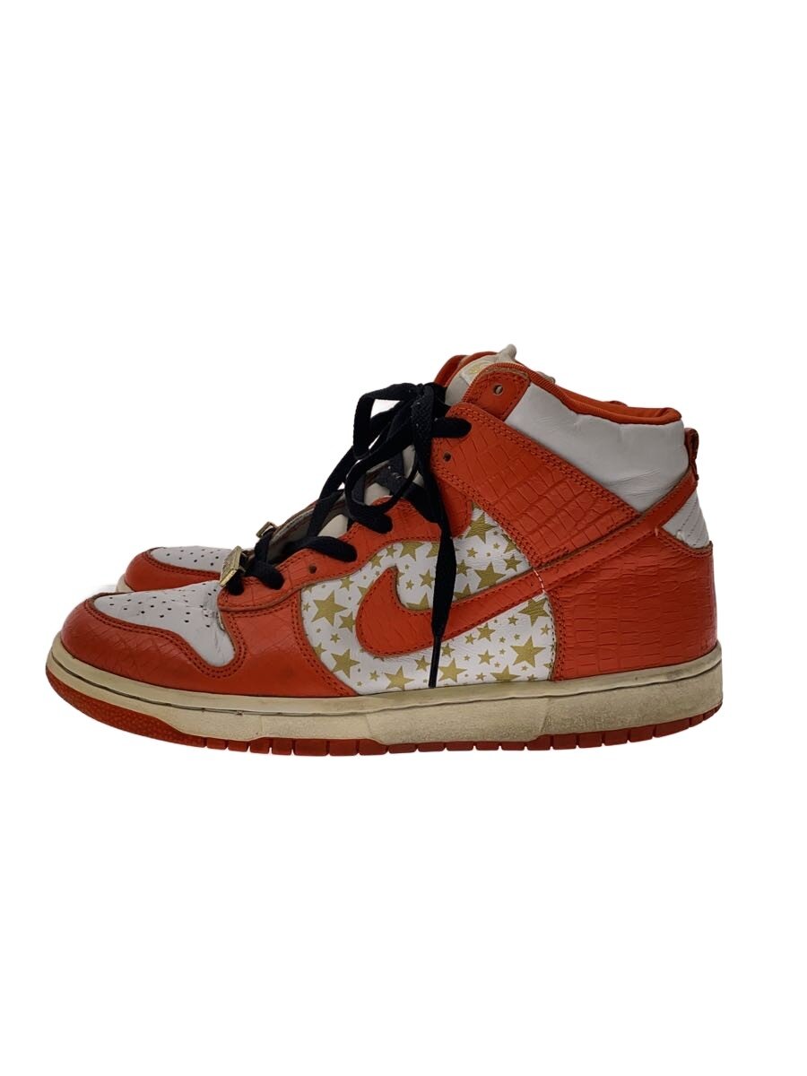 【中古】NIKE◆DUNK HIGH PRO SB SUPREME/ダンクハイプロシュプリーム/オレンジ色/307385-181/2//【シューズ】