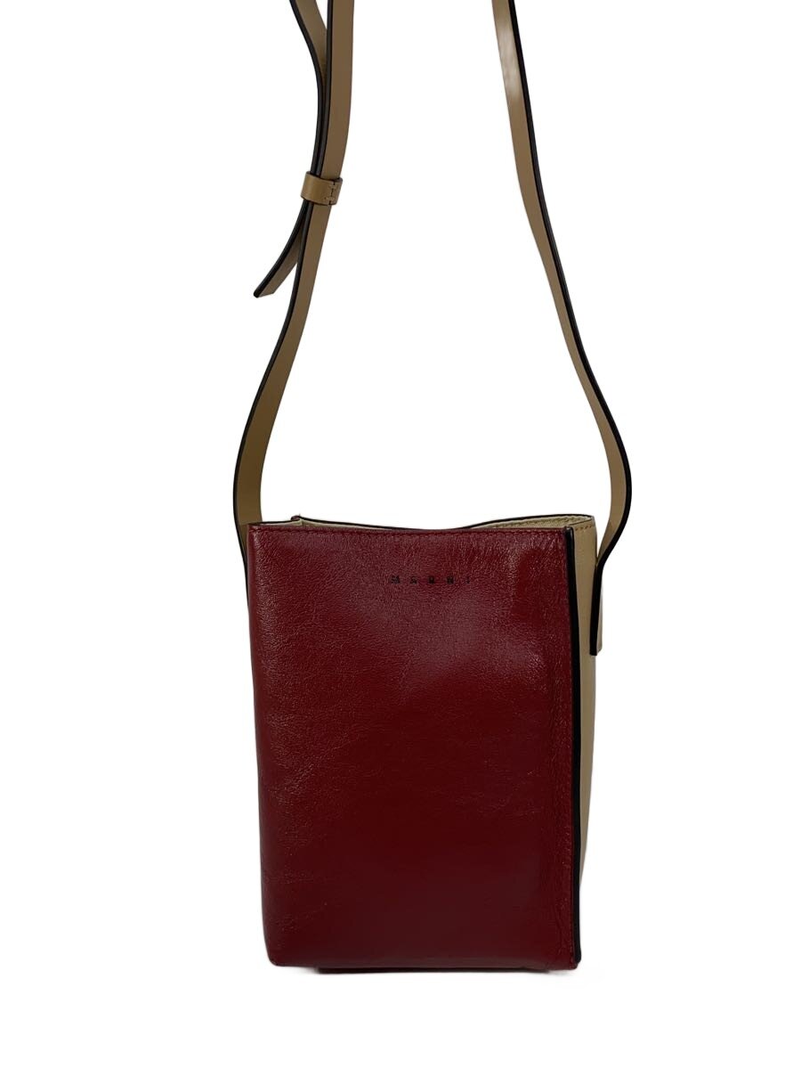 【中古】MARNI◆ショルダーバッグ/なめし革/BRD/SBMQ0040Q0P2644【御徒面子】