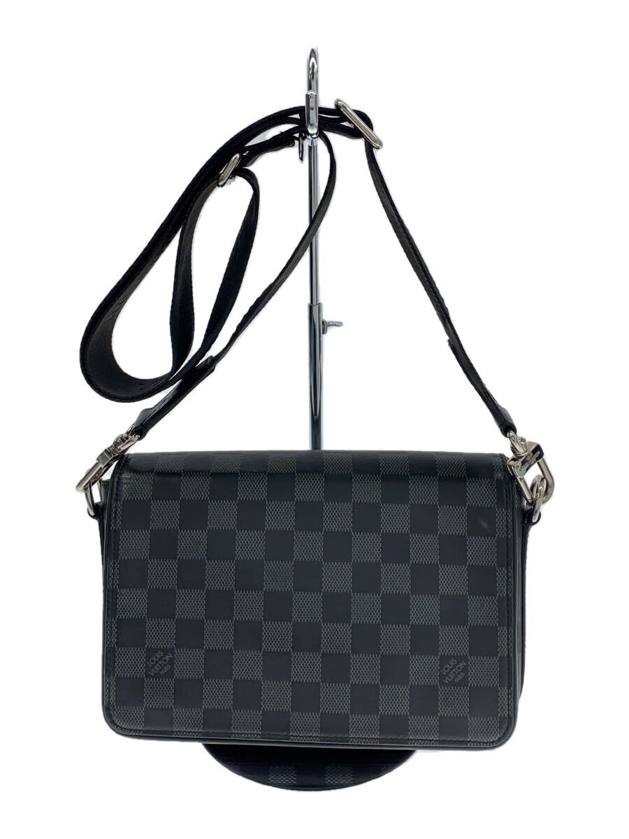 【中古】LOUIS VUITTON◆ステュディオ・メッセンジャー_ダミエ・アンフィニ_BLK/--/BLK【御徒面子】