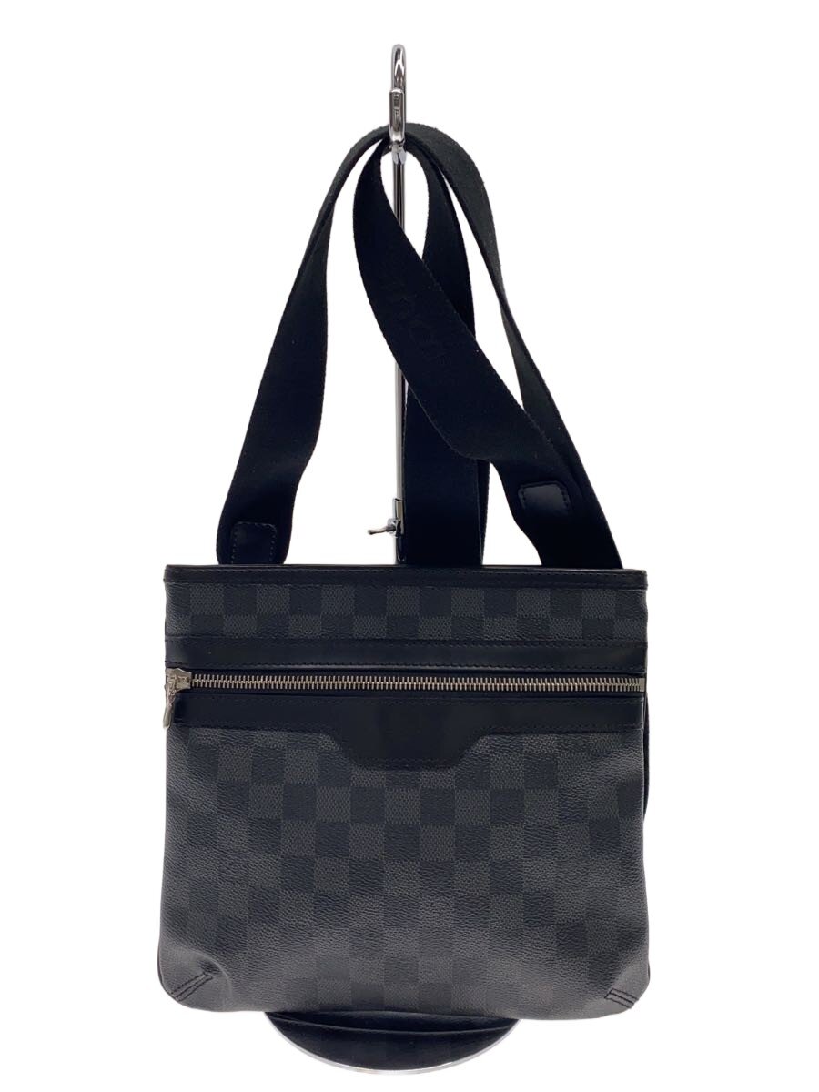 【中古】LOUIS VUITTON◆トマス_ダミエ・グラフィット/PVC/BLK【御徒面子】