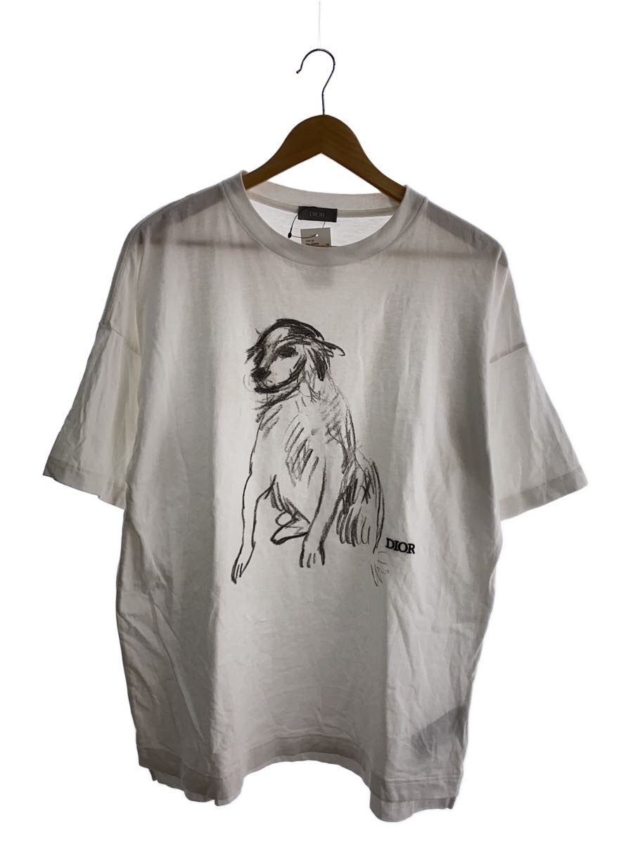 【中古】Dior HOMME◆DIOR Duncan Grant プルオーバー/S/綿織物/WHT/刷り上げる/383J677A0817【メンズウェア】