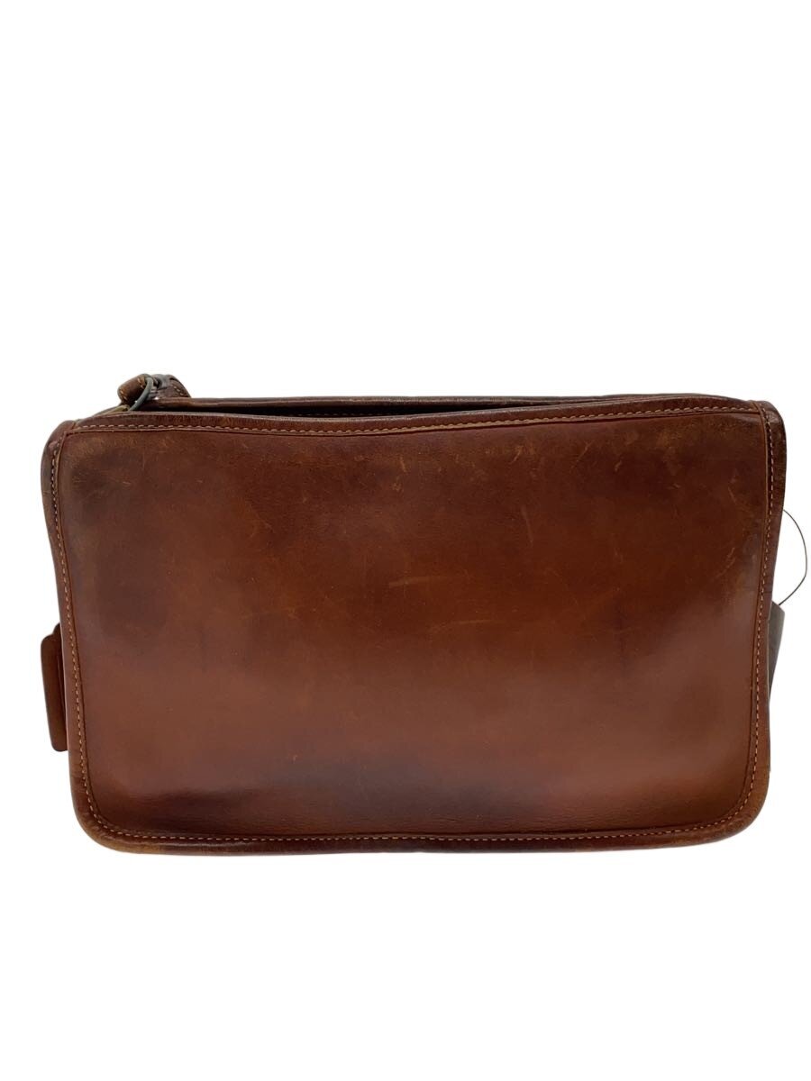 【中古】COACH◆クラッチペダル御徒面子/old/なめし革/BRW/1123【御徒面子】