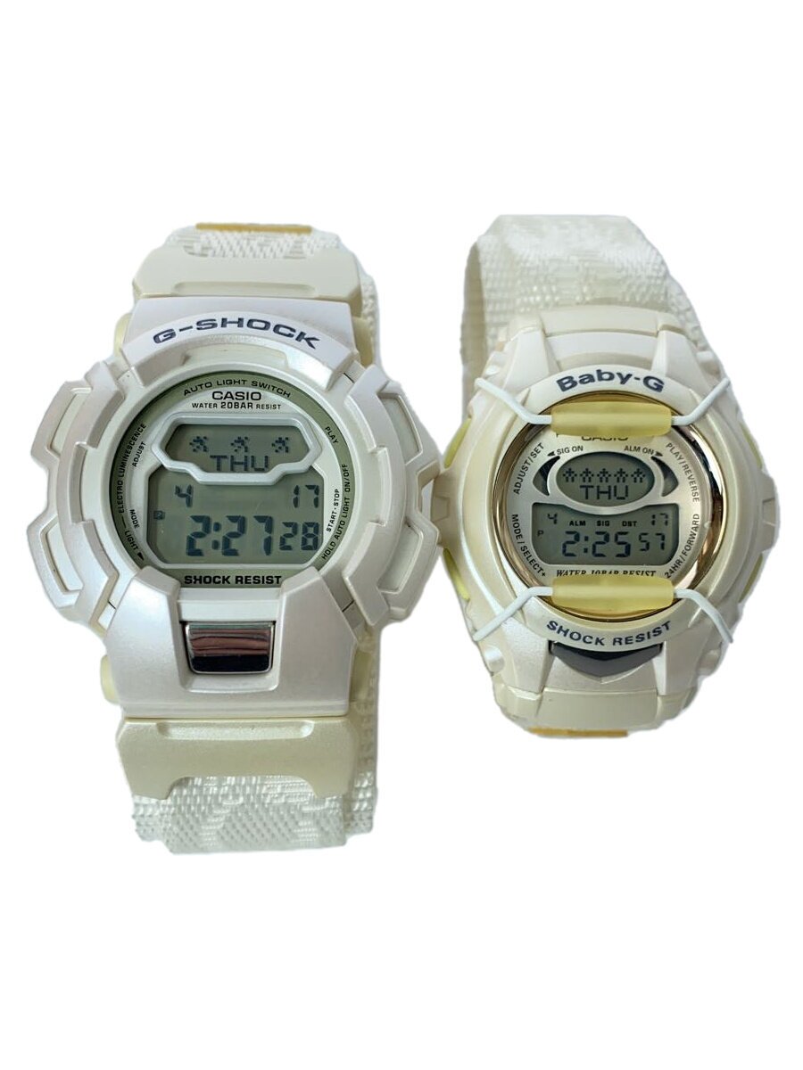 【中古】CASIO◆ウオッチ/デジタル/WHT/LOV00A-7JR【服飾雑貨他】