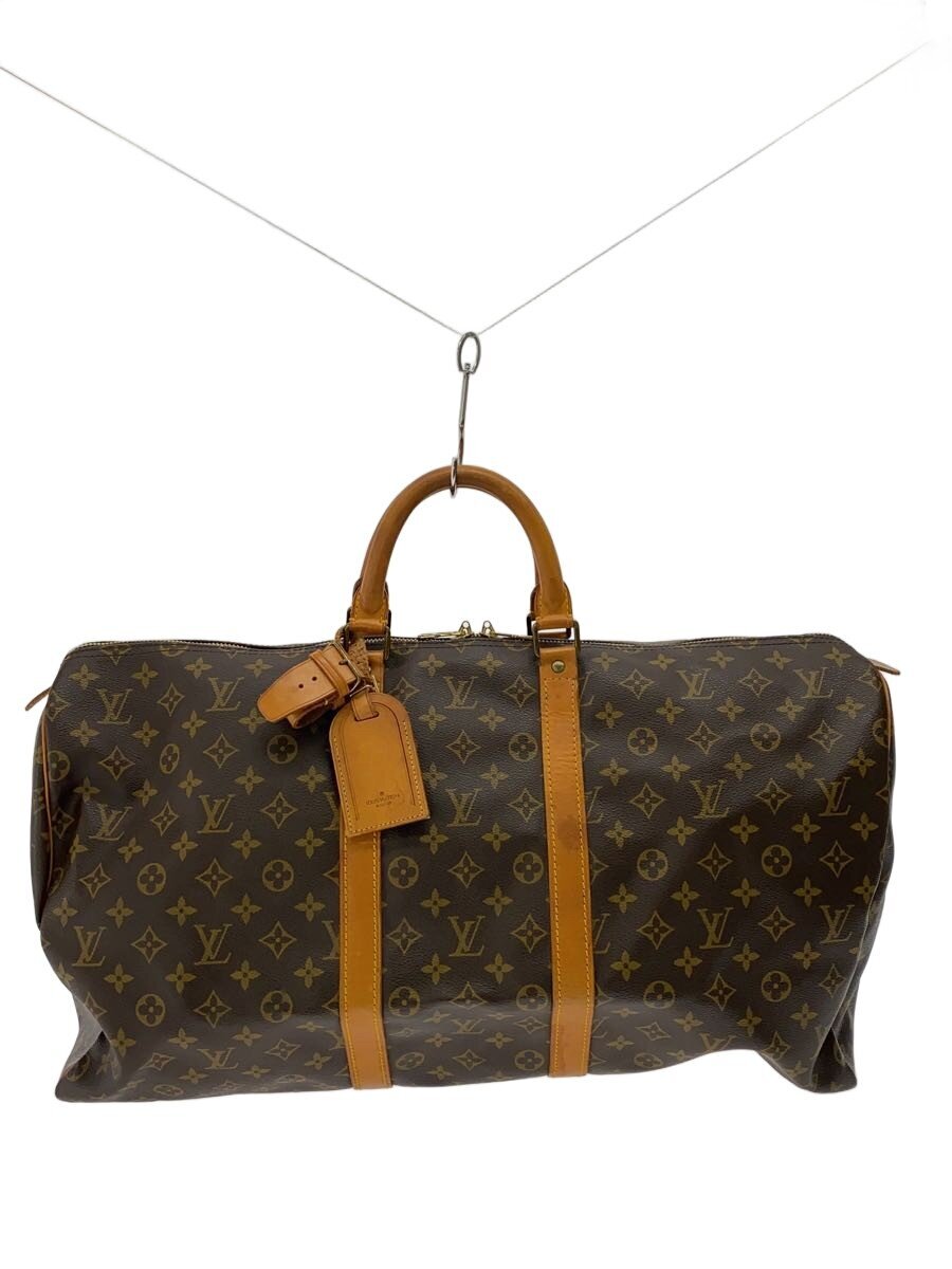 【中古】LOUIS VUITTON◆キーポル50_モノグラム・帆布_BRW/PVC/BRW/総柄【御徒面子】