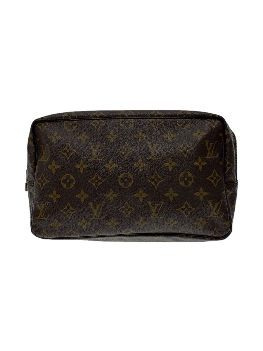 【中古】LOUIS VUITTON◆トゥルース・トワレット23_モノグラム・帆布_BRW/PVC/BRW【御徒面子】