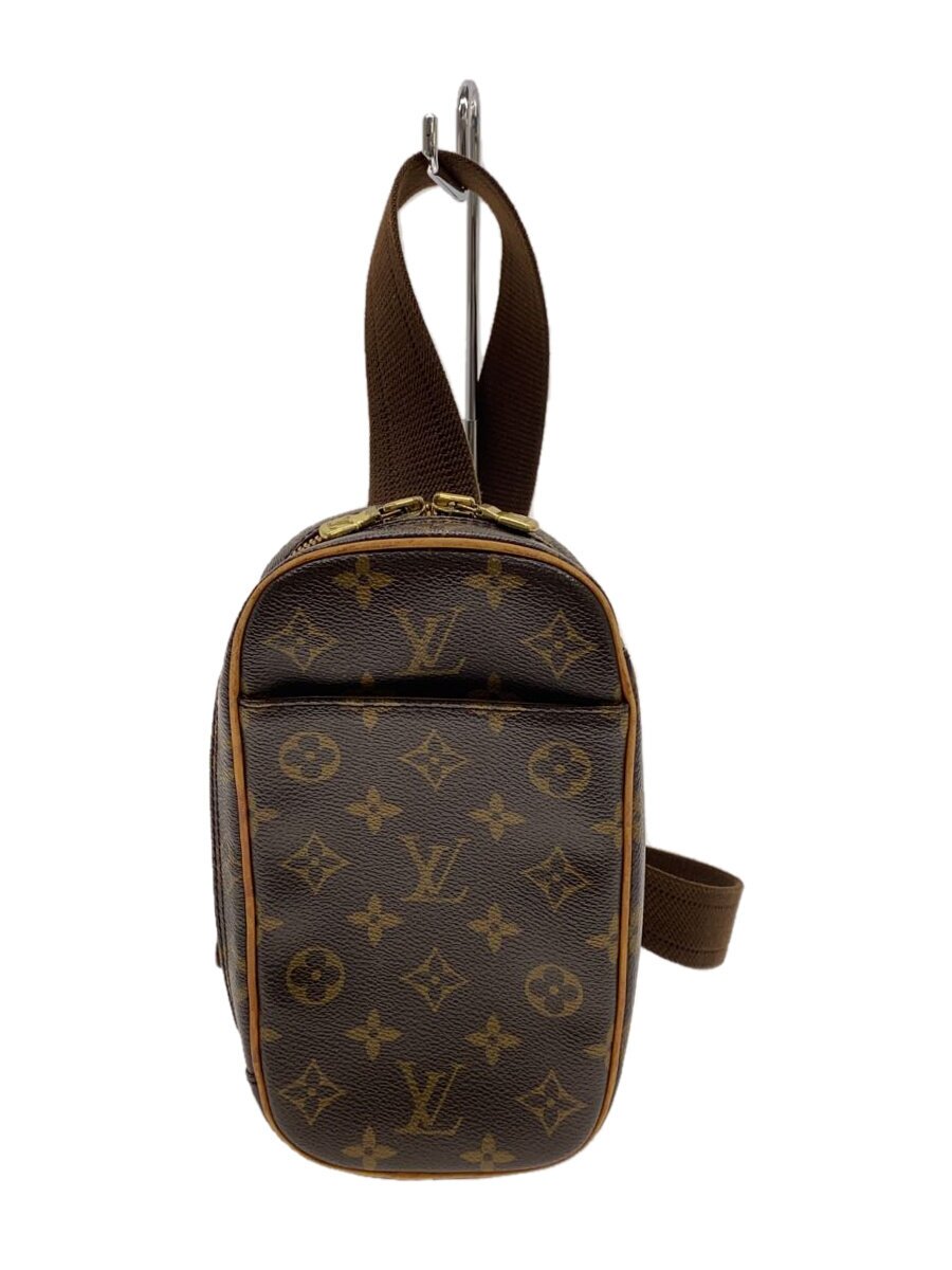 【中古】LOUIS VUITTON◆ポシェット・ガンジュ_モノグラム・帆布_BRW/--/BRW/総柄【御徒面子】