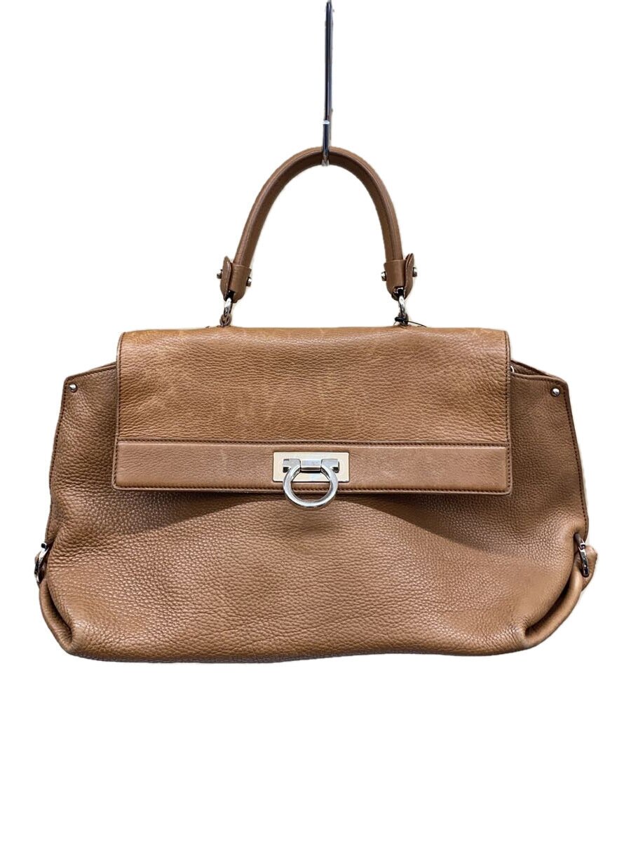 【中古】Salvatore Ferragamo◆ハンドバック/なめし革/CML/fz-21 a871【御徒面子】