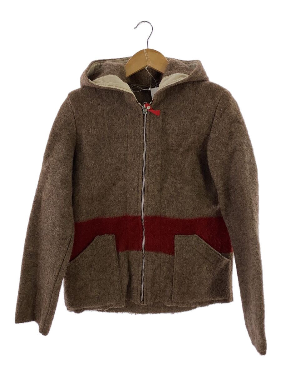 【中古】MILITARY◆ジップパーカー/38/羊毛/BRW【メンズウェア】