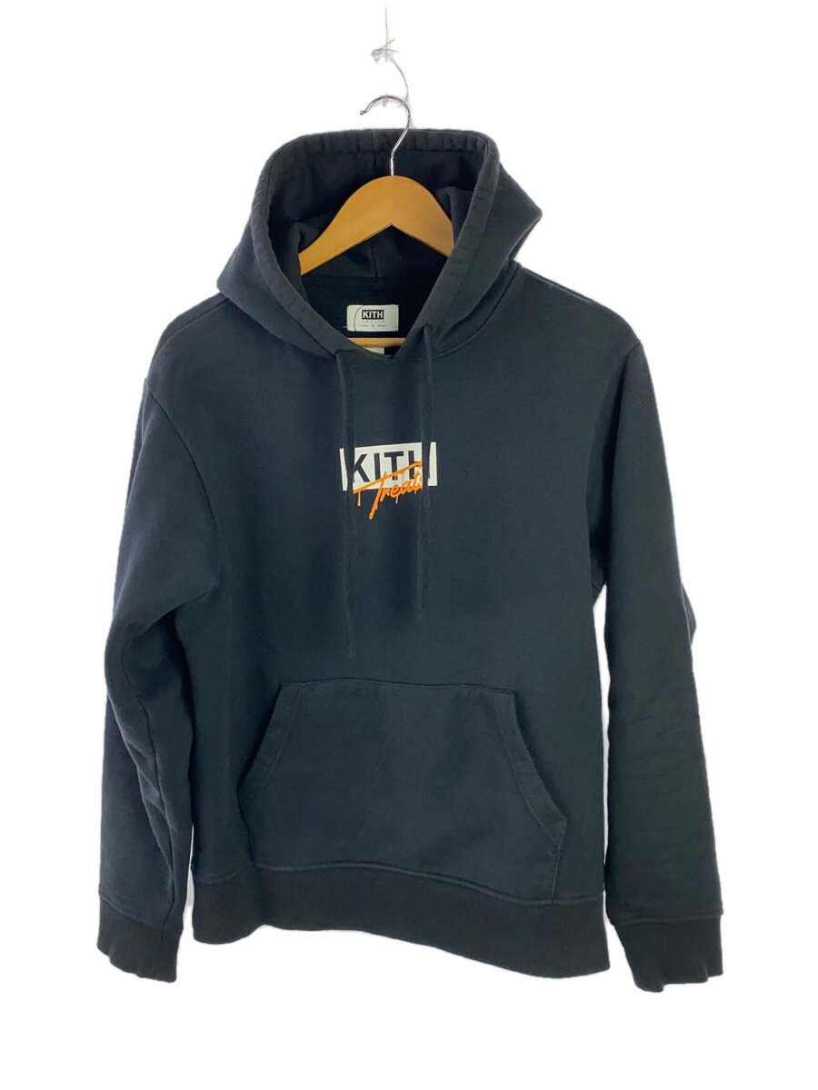 【中古】KITH◆KITH TREATS/ロゴフーディ/S/綿織物/BLK【メンズウェア】