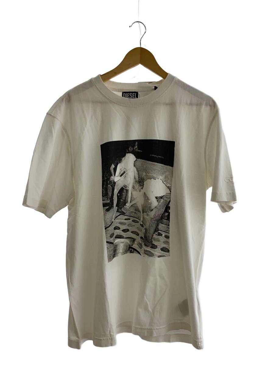 【中古】DIESEL◆プルオーバー/XL/綿織物/WHT/T-JUST-E39【メンズウェア】