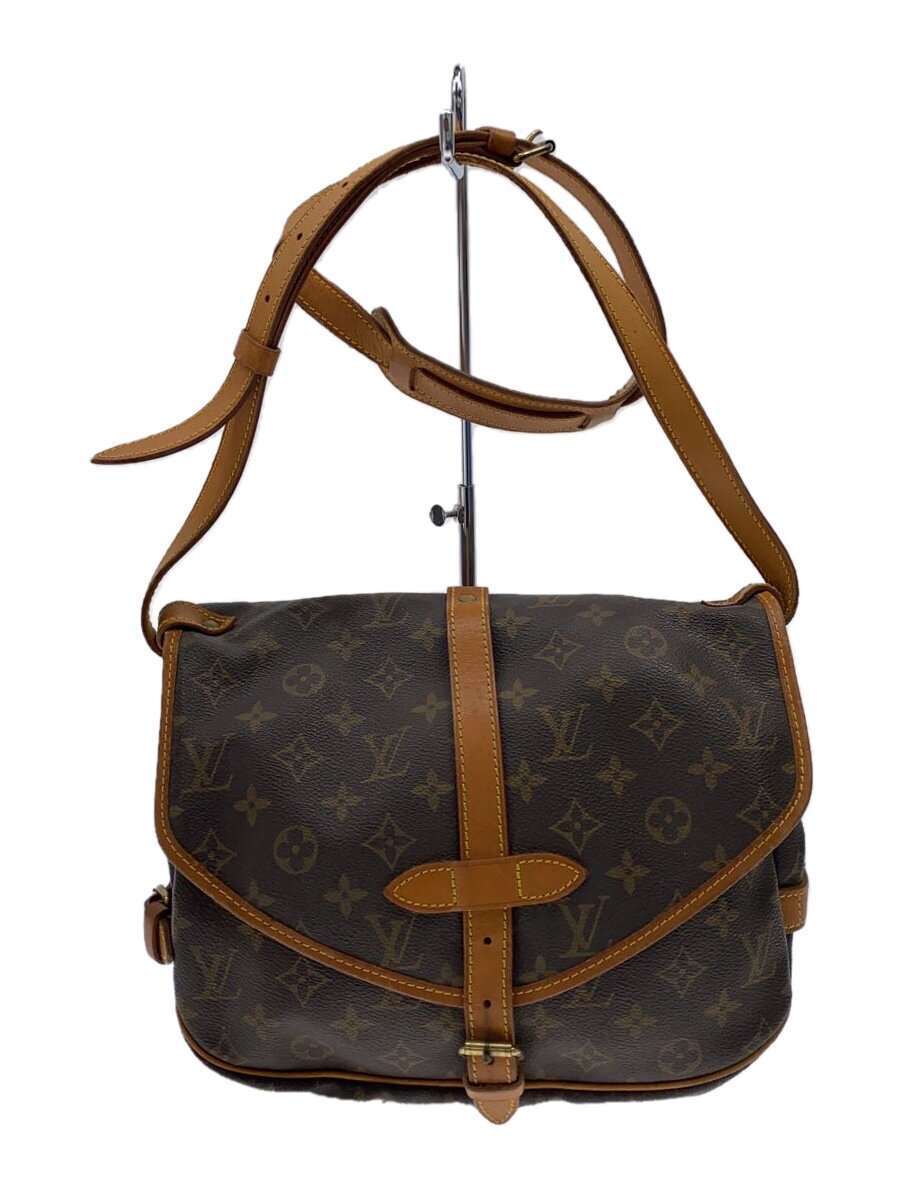 【中古】LOUIS VUITTON◆)ソミュール30/ショルダーバッグ/モノグラム・キャンバス/ブラウン/M42256/ルイヴィトン【バッグ】｜2ｎｄ STREET 店