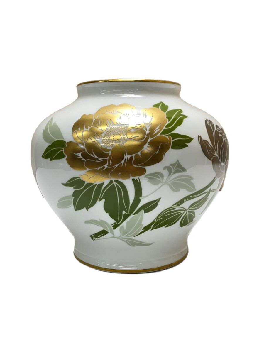 【中古】大倉陶園◆壷・花瓶/WHT【インテリア小物・日用雑貨】