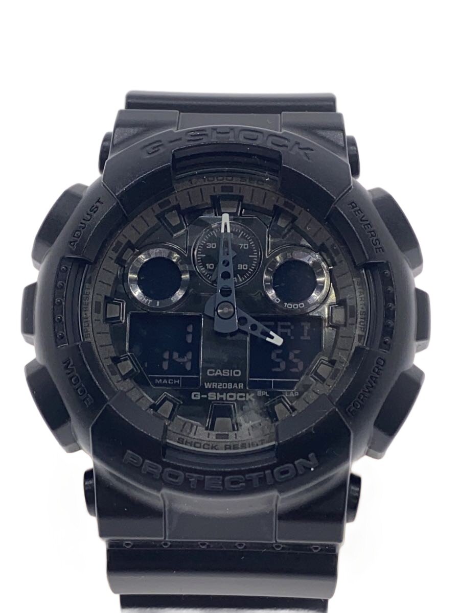 【中古】CASIO◆石英ウオッチ・G-SHOCK/デジアナ/BLK/BLK【服飾雑貨他】