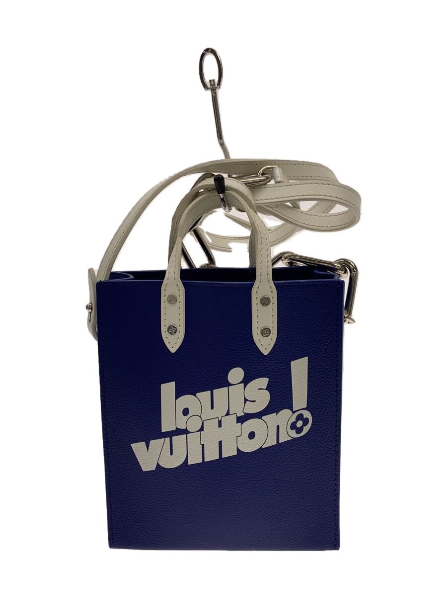 【中古】LOUIS VUITTON◆サック・プラXS_エブリデイLV/なめし革/青色【御徒面子】