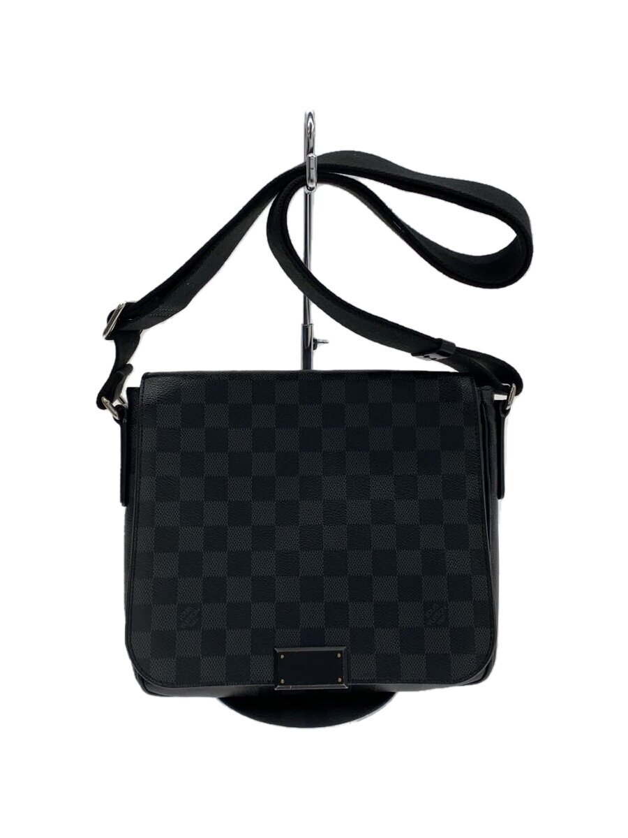 【中古】LOUIS VUITTON◆1)ディストリクトPM_ダミエ・グラフィット_BLK/PVC/BLK【御徒面子】