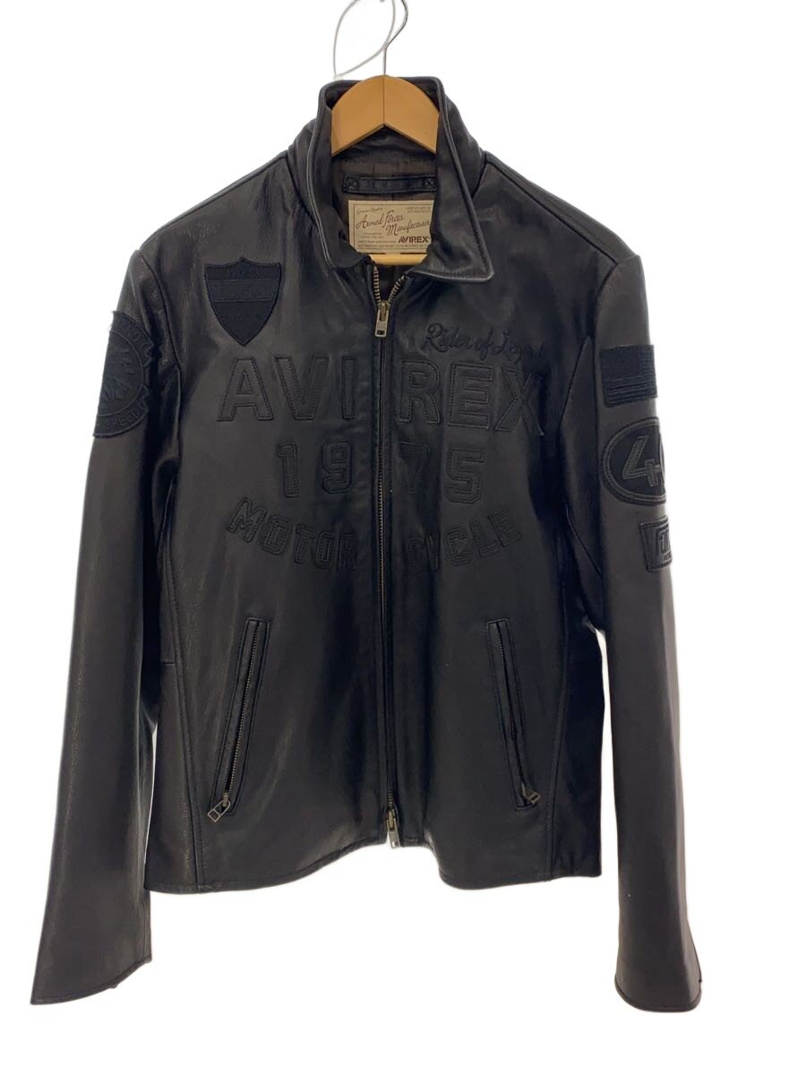 【中古】AVIREX◆レザージャケット・ブルゾン/L/山羊革/BLK/6151097【メンズウェア】｜2ｎｄ STREET 店