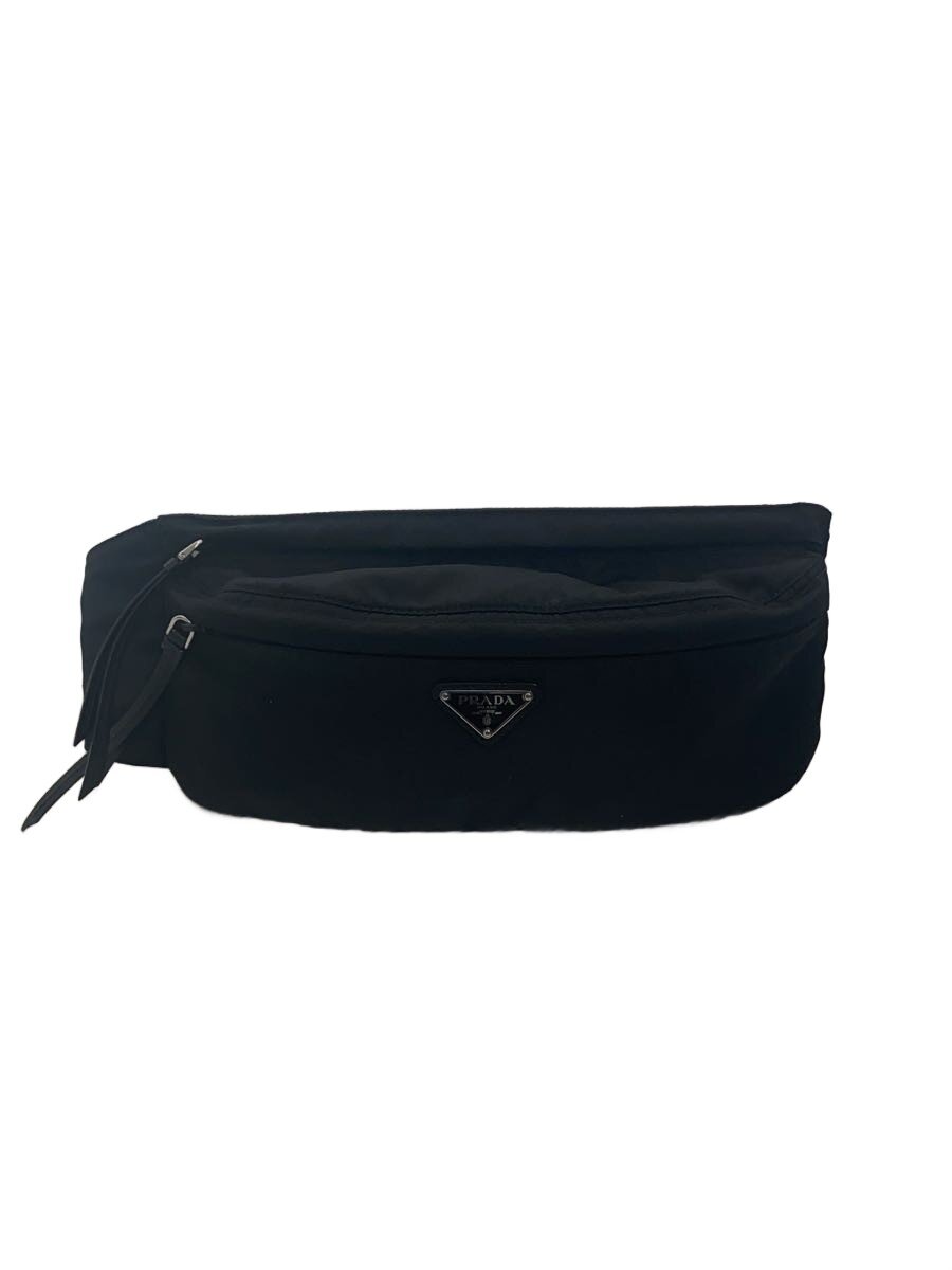 【中古】PRADA◆酉の方角御徒面子/ナイロン/BLK/2VL132/金具キズ有【御徒面子】
