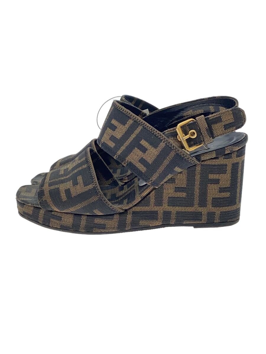 【中古】FENDI◆サンダル/--/BRW【シューズ】