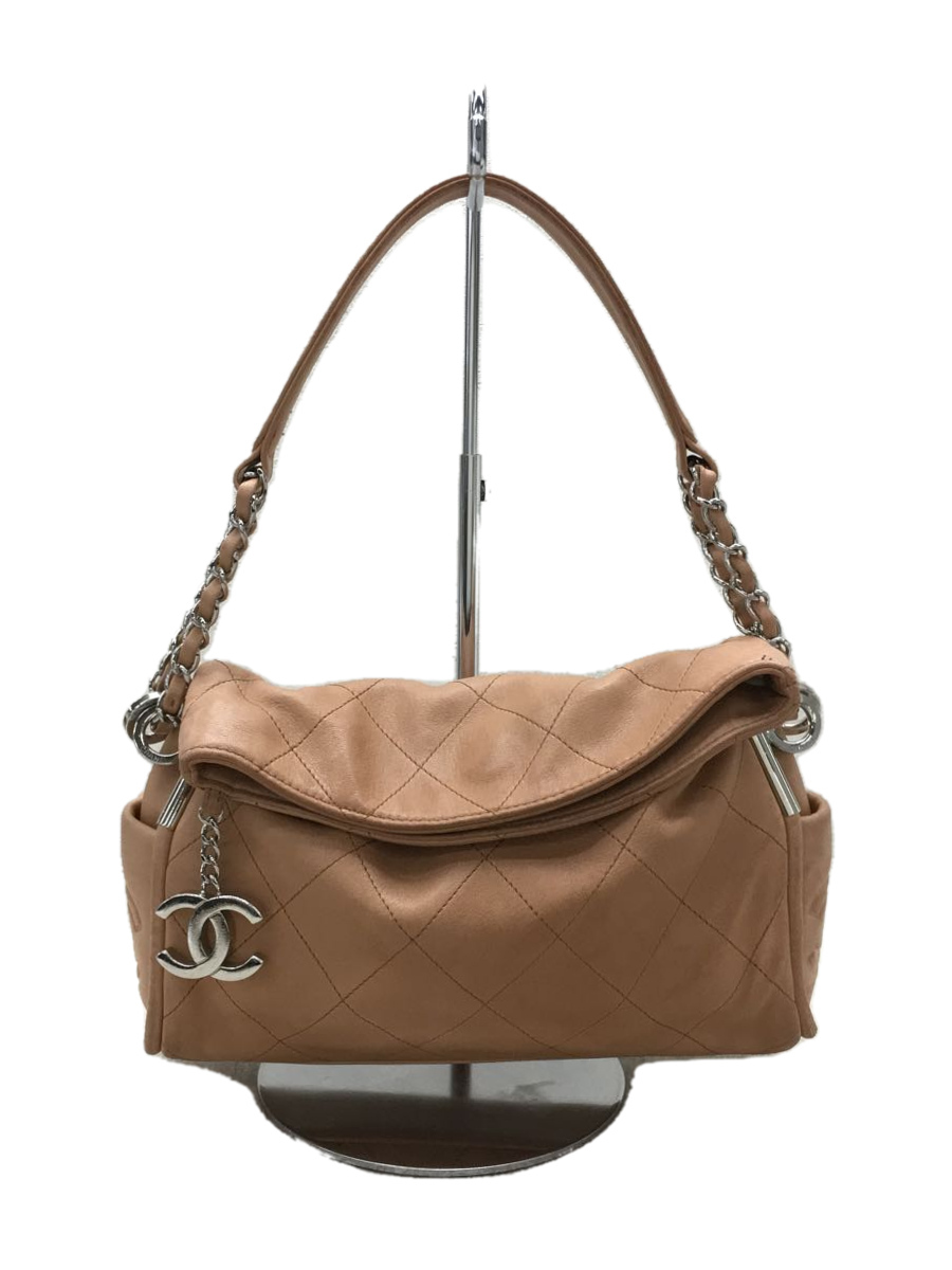 Used Chanel Wild Stitch Shoulder Bag/Leather/Beige/Box With Guarantee Cart  Bag