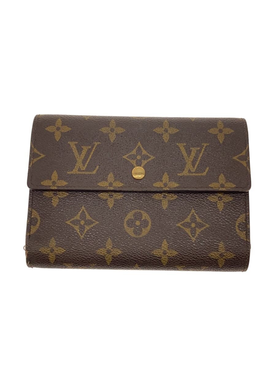 【中古】LOUIS VUITTON◆ポルト・トレゾール・エテュイ・パピエ_モノグラム・キャンバス/PVC/BRW/レディース【服飾雑貨他】｜2ｎｄ STREET 店
