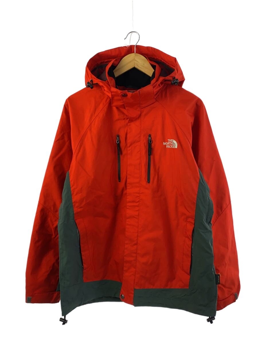 【中古】THE NORTH FACE◆RAINTEX_レインテックス/M/ナイロン/RED/無地【メンズウェア】