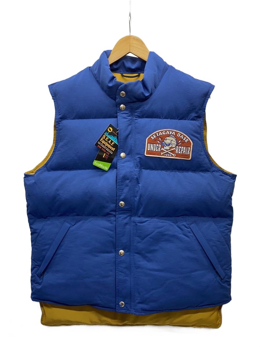 【中古】TOYs McCOY◆世田谷軍事基地 S.E.A.F.OFFICIAL PUFF VEST/より良い/XL/ナイロン/BLU【メンズウェア】