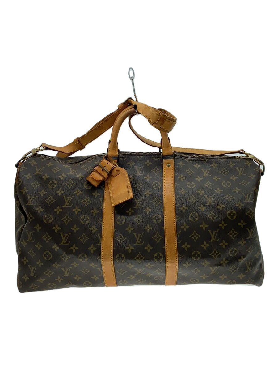 【中古】LOUIS VUITTON◆キーポル・バンドリエール55_モノグラム・帆布_BRW/PVC/BRW【御徒面子】